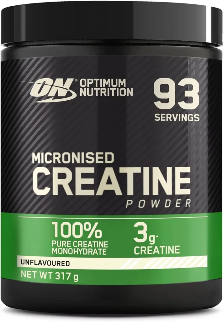 Optimum Nutrition Micronised Creatine Powder, Créatine Monohydrate en Poudre 100% Pure pour la Performance et la Puissance Musculaire, non aromatisé, 93 Portions, 317 g